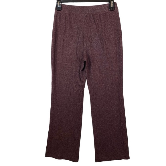 Banana Republic Factory Loungewear Set Small Wine Ribbed Mock Neck Bootcut - Picture 8 of 16